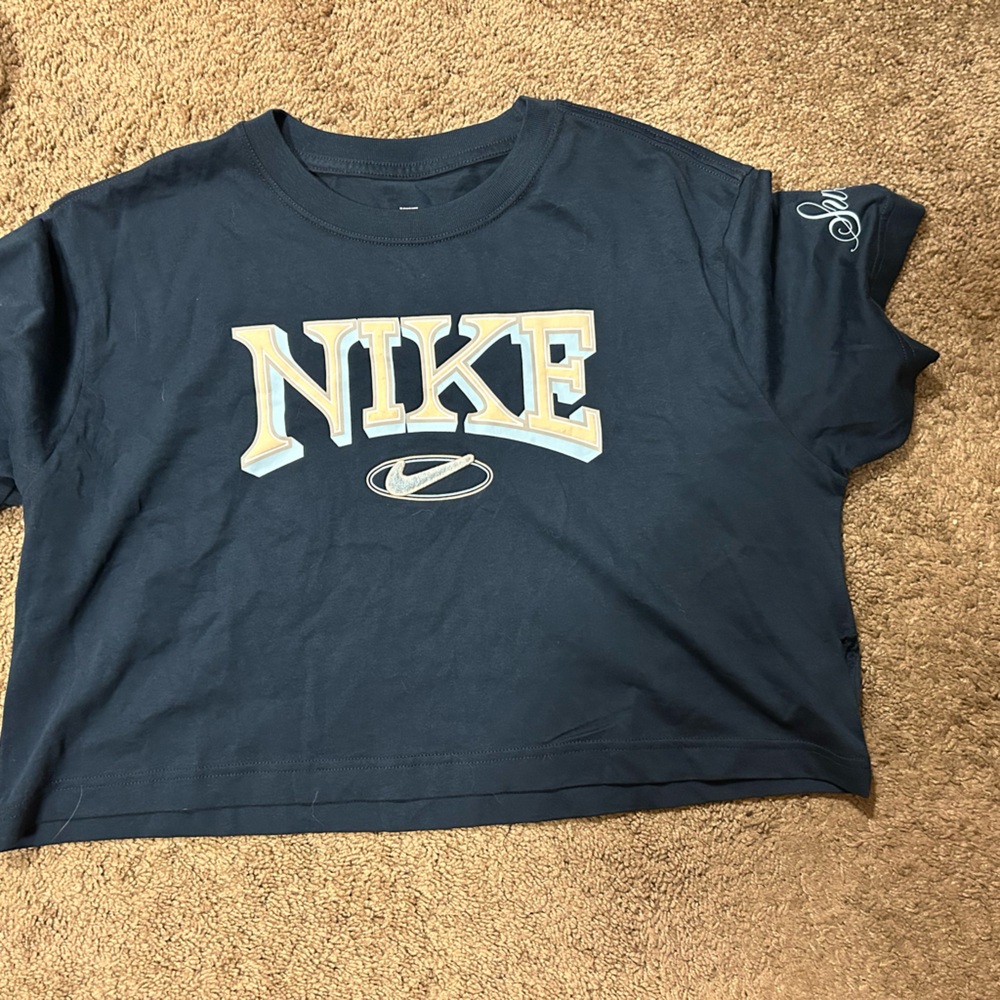Nike Dark Blue Tee with Cream Logo